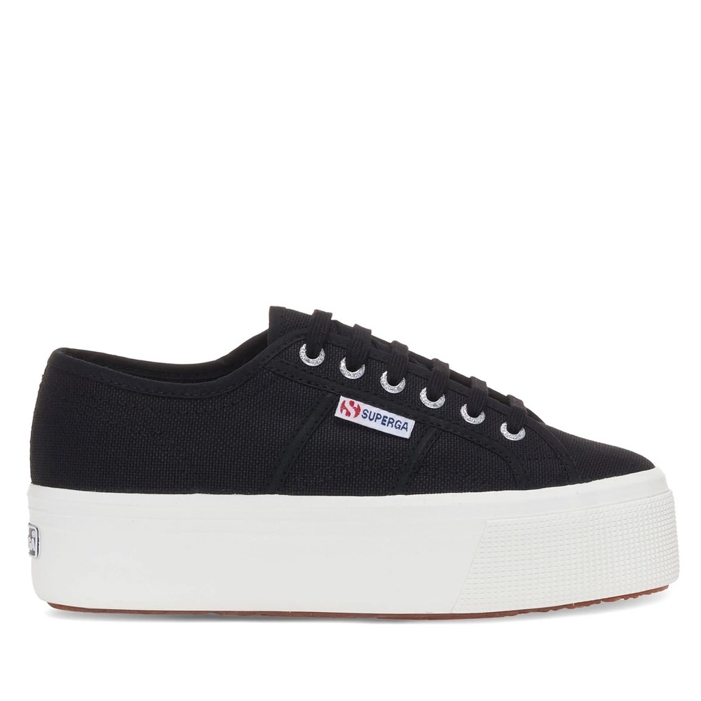 Superga Black Platform Shoes